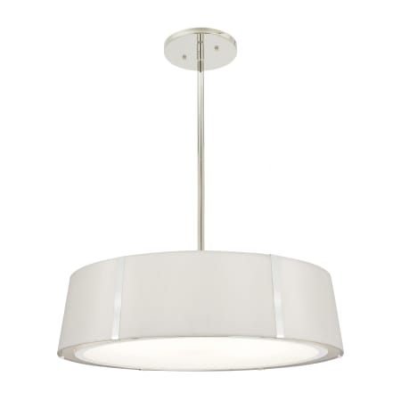 Crystorama Lighting Group Fulton 6 Light 24" Wide Chandelier with Silk Shade Polished Nickel