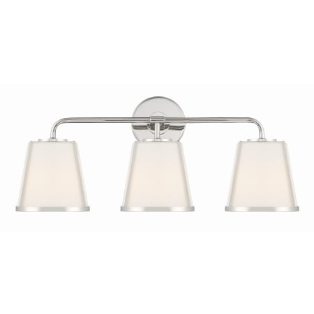 Crystorama Lighting Group Fulton 3 Light 23" Wide Vanity Light Polished Nickel