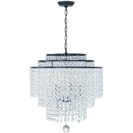 Crystorama Lighting Group Gabrielle 6 Light 22" Wide Crystal Chandelier with Faceted Hand Cut Crystal Accents Matte Black