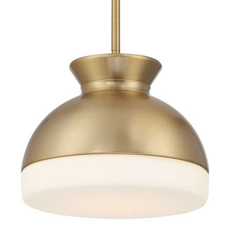 Crystorama Lighting Group Gidget 10" Wide Pendant with Etched Opal Glass Shade Vibrant Gold