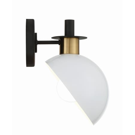 Crystorama Lighting Group Gigi 11" Tall Wall Sconce Matte Black / Aged Brass