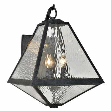 Crystorama Lighting Group Glacier 3 Light 21" Tall Wall Sconce Black Charcoal