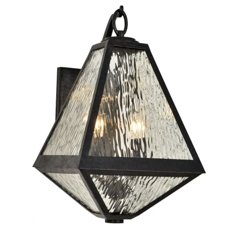 Crystorama Lighting Group Glacier 2 Light 17" Tall Wall Sconce Black Charcoal