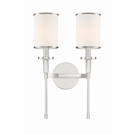 Crystorama Lighting Group Hatfield 2 Light 19" Tall Wall Sconce with Crystal Accents Polished Nickel