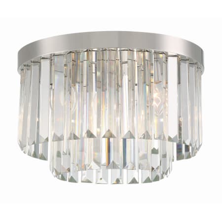 Crystorama Lighting Group Hayes 4 Light 16" Wide Flush Mount Ceiling Fixture Polished Nickel