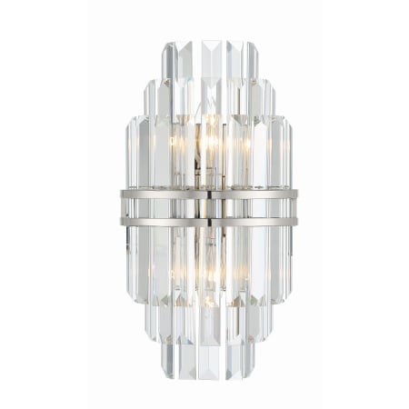 Crystorama Lighting Group Hayes 2 Light 14" Tall Wall Sconce Polished Nickel