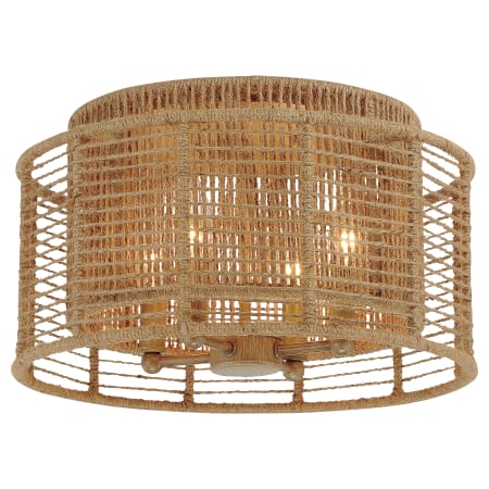 Crystorama Lighting Group Jayna 4 Light 15" Wide Flush Mount Drum Ceiling Fixture Burnished Silver