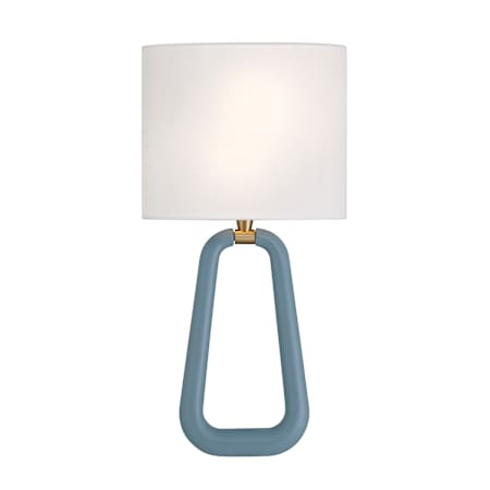 Crystorama Lighting Group Jori 2 Light 20" Tall Wall Sconce with Silk Shade Aged Brass / Blue