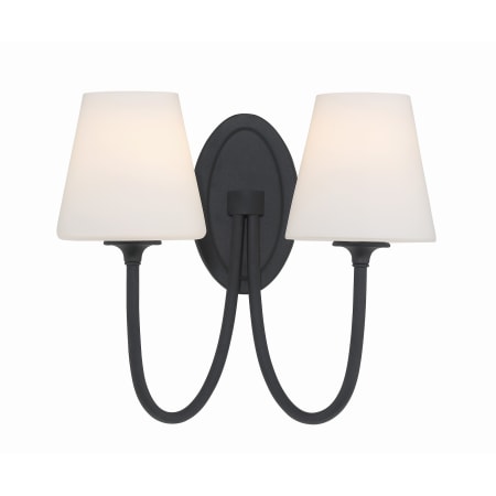 Crystorama Lighting Group Juno 2 Light 13" Tall Wall Sconce Black Forged