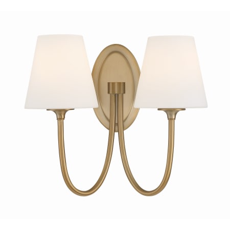 Crystorama Lighting Group Juno 2 Light 13" Tall Wall Sconce Vibrant Gold