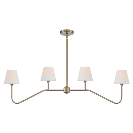 Crystorama Lighting Group Keenan 48" Wide 4 Light Linear Chandelier Vibrant Gold