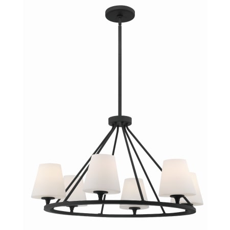 Crystorama Lighting Group Keenan 6 Light 32" Wide Ring Chandelier Black Forged