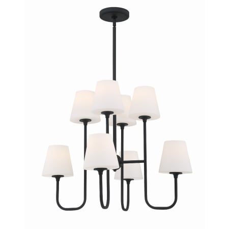Crystorama Lighting Group Keenan 8 Light 28" Wide Abstract Chandelier Black Forged