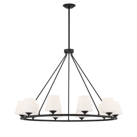 Crystorama Lighting Group Keenan 10 Light 42" Wide Ring Chandelier Matte Black