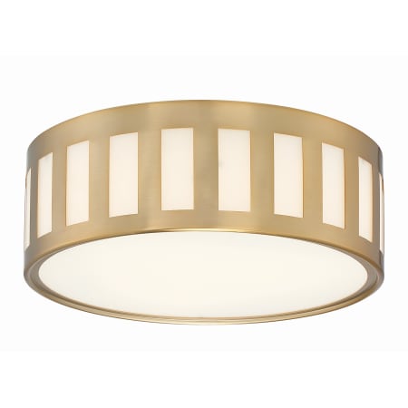 Crystorama Lighting Group Kendal 3 Light 14" Wide Flush Mount Drum Ceiling Fixture Vibrant Gold