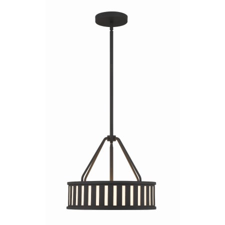 Crystorama Lighting Group Kendal 3 Light 16" Wide Pendant Black Forged