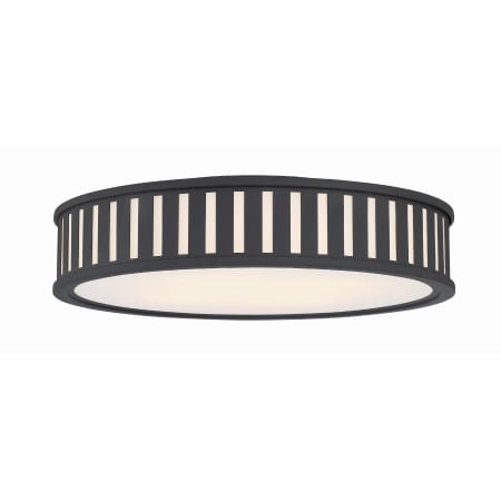 Crystorama Lighting Group Kendal 4 Light 23" Wide Flush Mount Drum Ceiling Fixture Black Forged