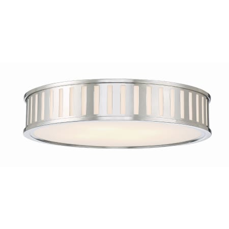 Crystorama Lighting Group Kendal 4 Light 23" Wide Flush Mount Drum Ceiling Fixture Polished Nickel