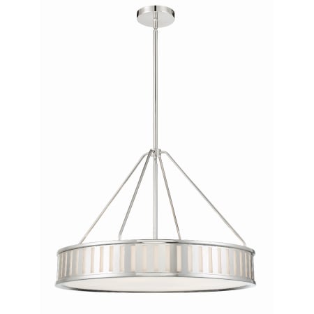 Crystorama Lighting Group Kendal 6 Light 28" Wide Pendant Polished Nickel