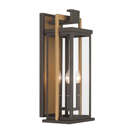 Crystorama Lighting Group Lendel 4 Light 24" Tall Outdoor Wall Sconce Twilight Bronze / Textured Gold