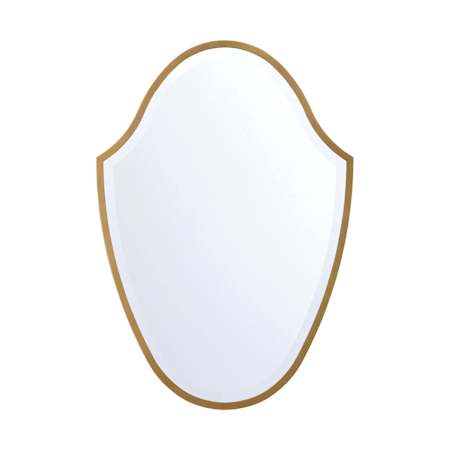 Crystorama Lighting Group Lindee 28"W x 40"H Specialty Beveled Steel Framed Accent Mirror Antique Gold