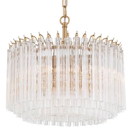 Crystorama Lighting Group Lofton 5 Light 18" Wide Pendant / Converts to Semi-Flush Aged Brass