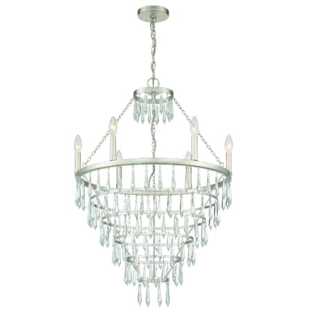 Crystorama Lighting Group Lucille 6 Light 24" Wide Crystal Chandelier with Hand Cut Crystal Accents Antique Silver