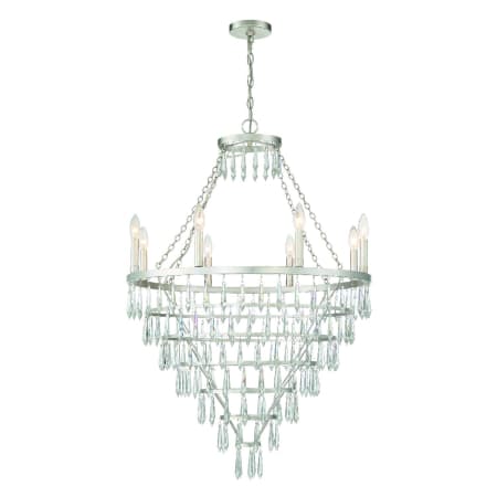 Crystorama Lighting Group Lucille 8 Light 28" Wide Crystal Chandelier with Hand Cut Crystal Accents Antique Silver