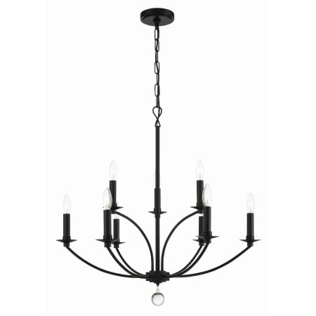 Crystorama Lighting Group Mila 9 Light 28" Wide Taper Candle Style Chandelier Black