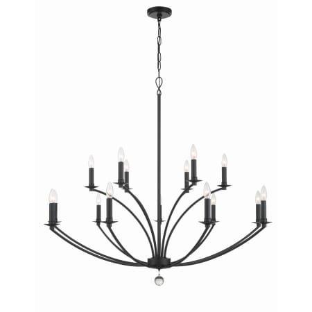Crystorama Lighting Group Mila 15 Light 48" Wide Taper Candle Style Chandelier Black