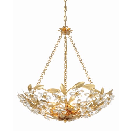Crystorama Lighting Group Marselle 6 Light 24" Wide Taper Candle Abstract Chandelier Antique Gold