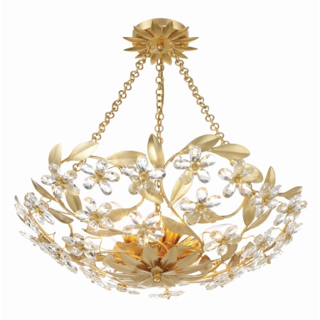 Crystorama Lighting Group Marselle 6 Light 24" Wide Semi-Flush Bowl Ceiling Fixture Antique Gold
