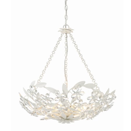 Crystorama Lighting Group Marselle 6 Light 24" Wide Taper Candle Abstract Chandelier Matte White