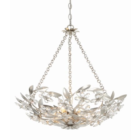 Crystorama Lighting Group Marselle 6 Light 24" Wide Taper Candle Abstract Chandelier Antique Silver