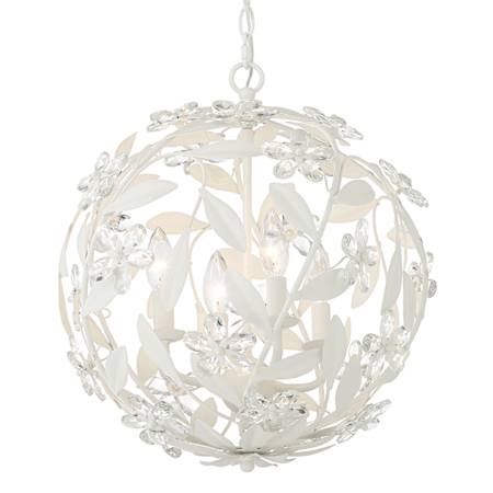 Crystorama Lighting Group Marselle 4 Light 17" Wide Crystal Pendant Matte White