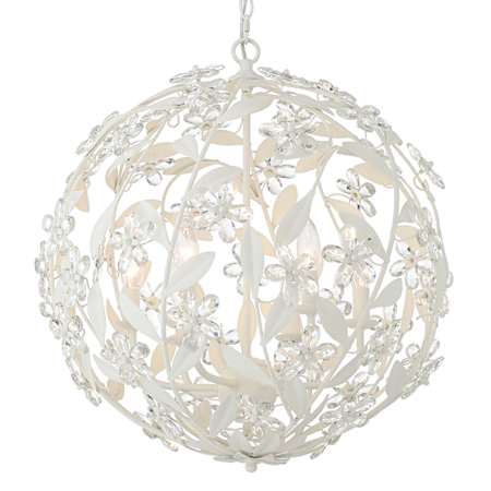Crystorama Lighting Group Marselle 6 Light 22" Wide Crystal Pendant Matte White