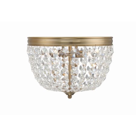Crystorama Lighting Group Nola 2 Light 12" Wide Flush Mount Bowl Ceiling Fixture Vibrant Gold