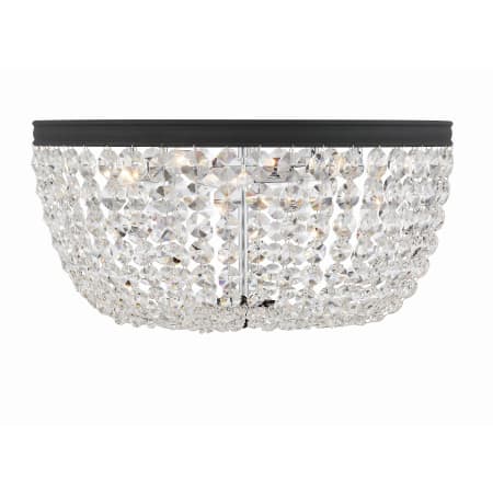 Crystorama Lighting Group Nola 5 Light 20" Wide Flush Mount Bowl Ceiling Fixture Black Forged