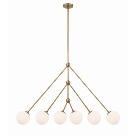 Crystorama Lighting Group Omni 6 Light 47" Wide Chandelier Aged Brass