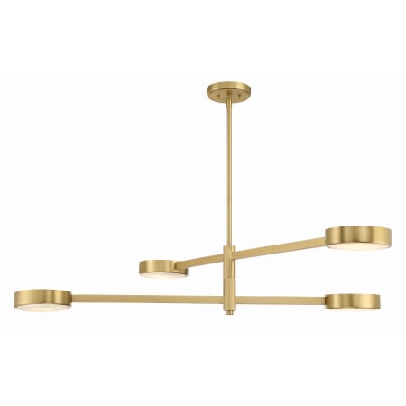 Crystorama Lighting Group Orson 4 Light 54" Wide Abstract Chandelier Modern Gold