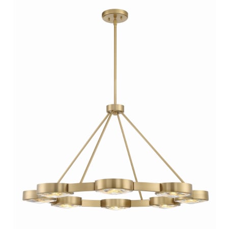 Crystorama Lighting Group Orson 8 Light 39" Wide Crystal Pendant Modern Gold