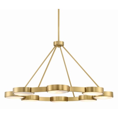 Crystorama Lighting Group Orson 8 Light 39" Wide Abstract Chandelier Modern Gold