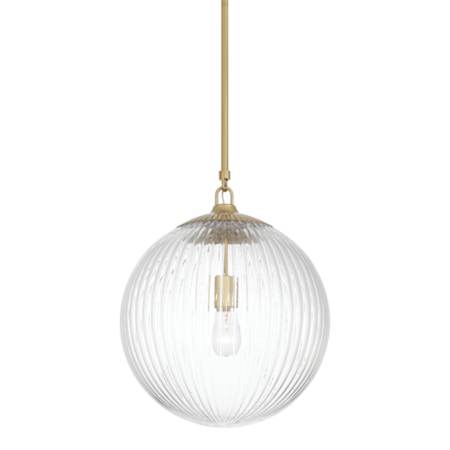 Crystorama Lighting Group Orly 14" Wide Pendant Aged Brass / Clear