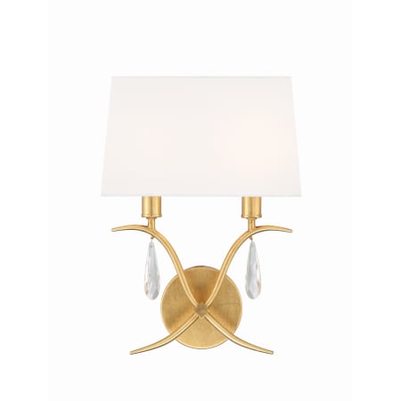 Crystorama Lighting Group Rollins 2 Light 14" Tall Wall Sconce Antique Gold