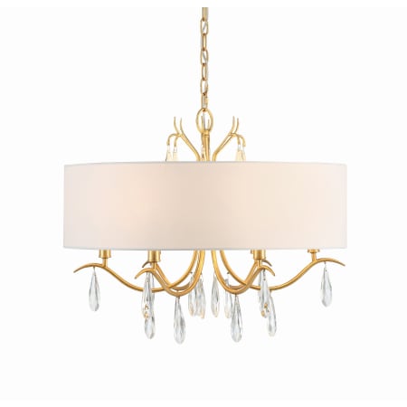 Crystorama Lighting Group Rollins 6 Light 24" Wide Crystal Drum Chandelier Antique Gold