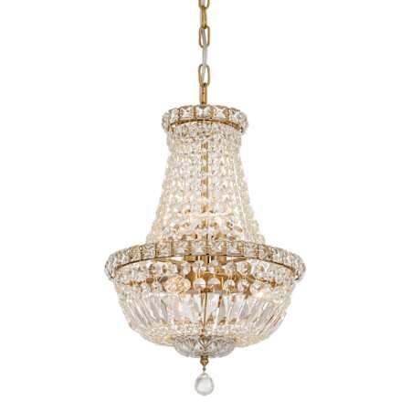Crystorama Lighting Group Roslyn 5 Light 12" Wide Crystal Empire Chandelier Aged Brass
