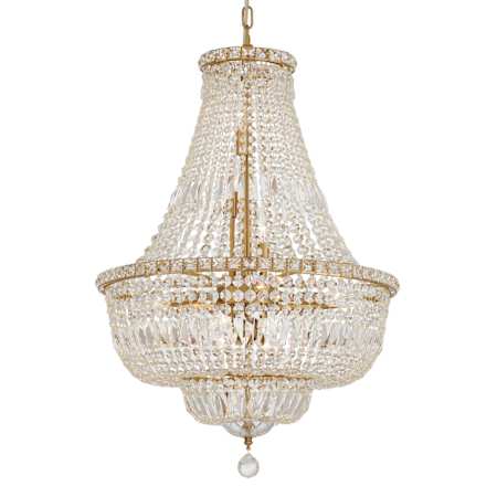Crystorama Lighting Group Roslyn 9 Light 22" Wide Crystal Empire Chandelier Aged Brass