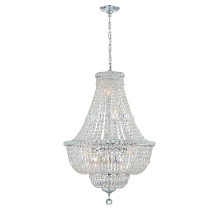 Crystorama Lighting Group Roslyn 9 Light 22" Wide Crystal Empire Chandelier with Hand Cut Crystal Shade Polished Chrome
