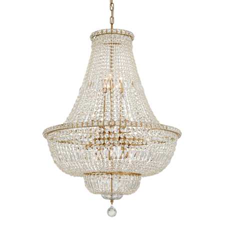 Crystorama Lighting Group Roslyn 15 Light 28" Wide Crystal Empire Chandelier Aged Brass