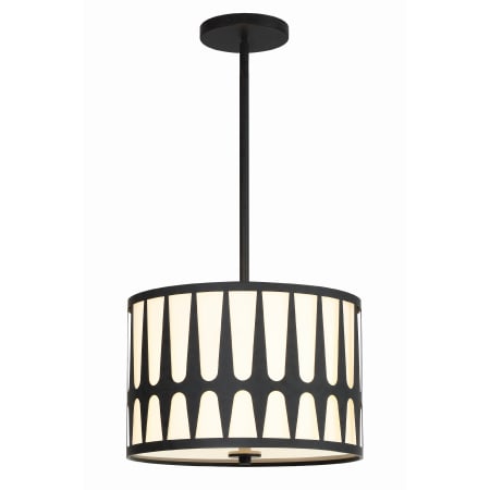 Crystorama Lighting Group Royston 3 Light 15" Wide Pendant Black